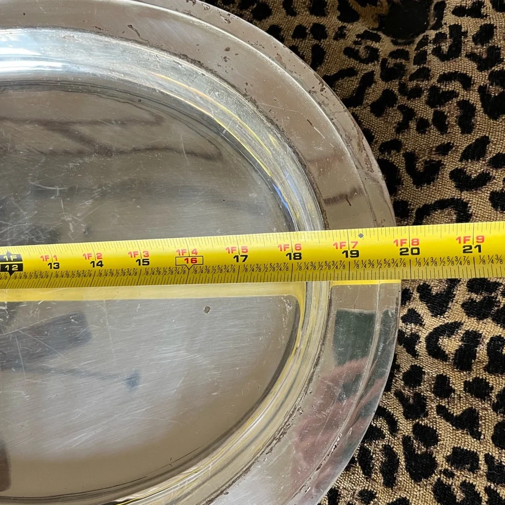 Williams Sonoma Large Silver Oval Tray NWT